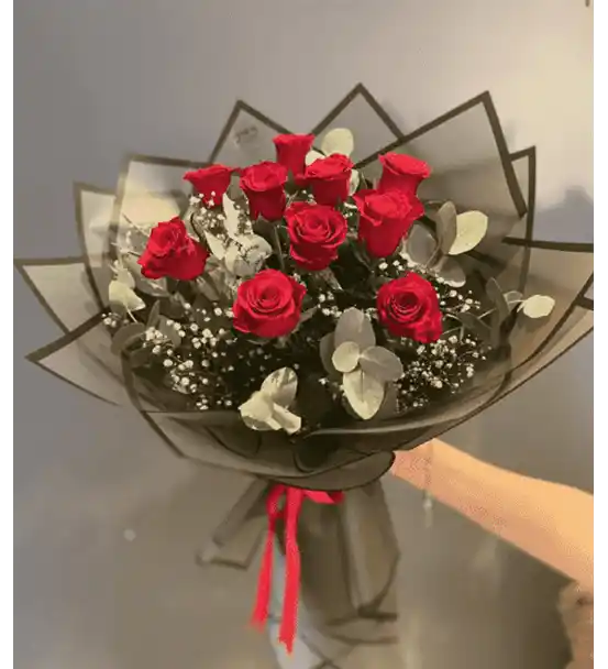 10 Adet Kırmızı Gül Buketi