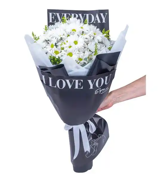 Beyaz Papatya Buketinde Seni Seviyorum