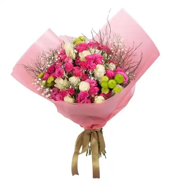 Festive Splendour Rengarenk Güller Tasarım Buketi