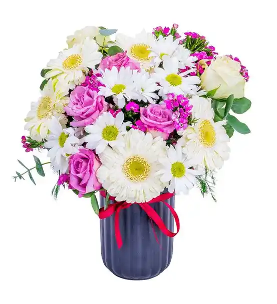 Sessizce Seni Düşündüm Beyaz ve Pembe Çiçekler